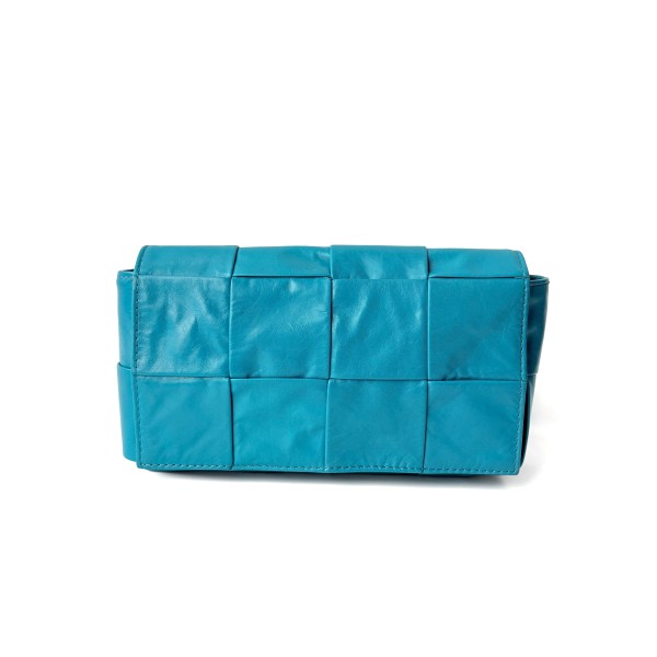 Bottega Veneta Cassette Bag in Intreccio Leather